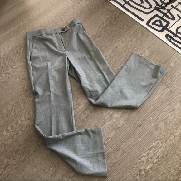 White and black high waisted flare slacks - Picture 1 of 7